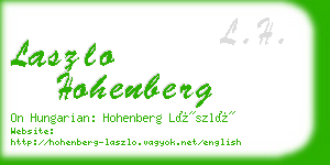 laszlo hohenberg business card